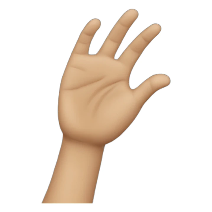 Mano haciendo v sticker