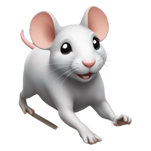 lady rat running around a track sticker
