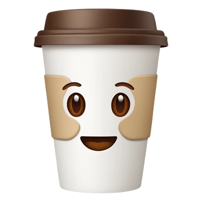 Coffee cup – paper cup with lid sticker
