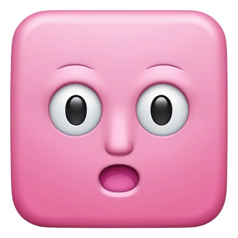 Pink Square with no face sticker