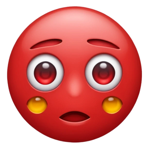 Eyes bulging red emoji sticker