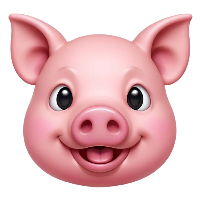 Cinematic Comical Pig Portrait Emoji, Head tilted dramatically with an exaggeratedly amused expression, featuring a striking rosy-pink hide with a playful snout and wide, expressive eyes filled with playful disbelief, Simplified yet hilariously expressive features, highly detailed, glowing with a slightly sassy glow, high shine, dramatic yet playful, stylized with an air of cheeky mischief, bright and endearing, soft glowing outline, capturing the essence of a spirited and over-the-top pig, so meme-worthy it feels like it could oink its way into internet fame instantly! sticker