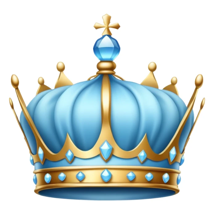Light blue crown sticker