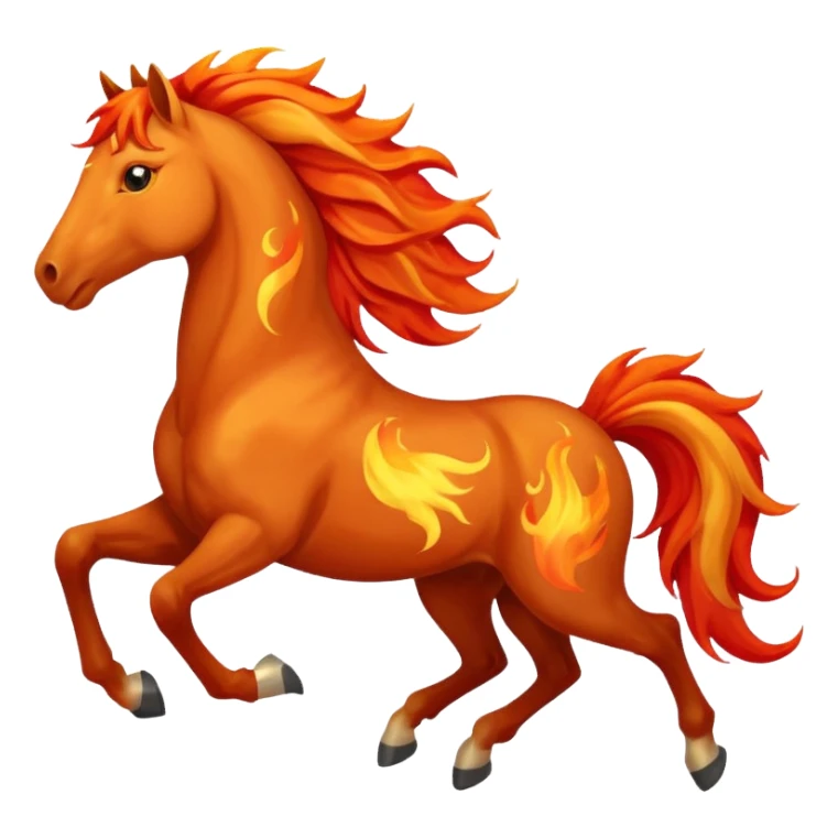 Fire horse galloping sticker