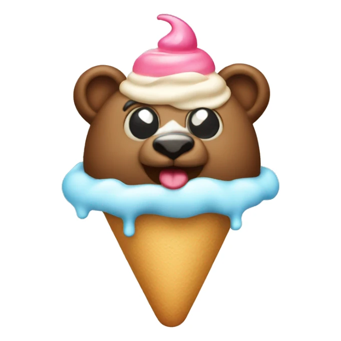 osito con un helado  sticker