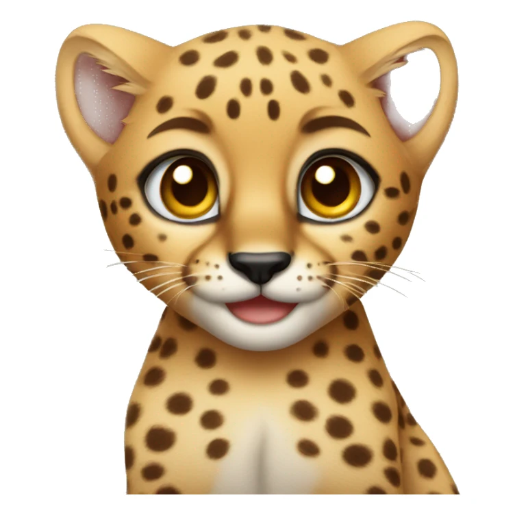 Cheetah kitten  sticker