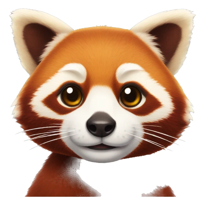 red panda with a yellow star sticker
