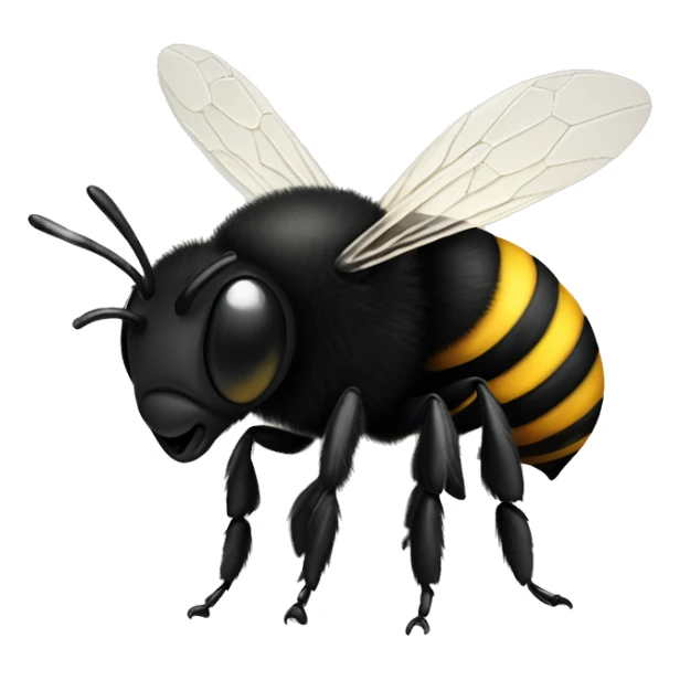Black bee sticker