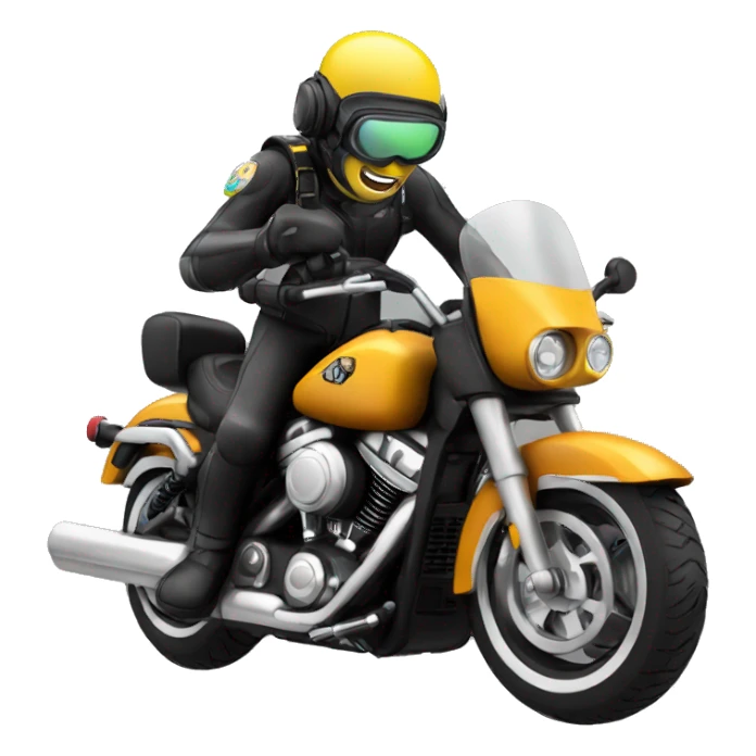 Harley motorcycle scuba diver sticker