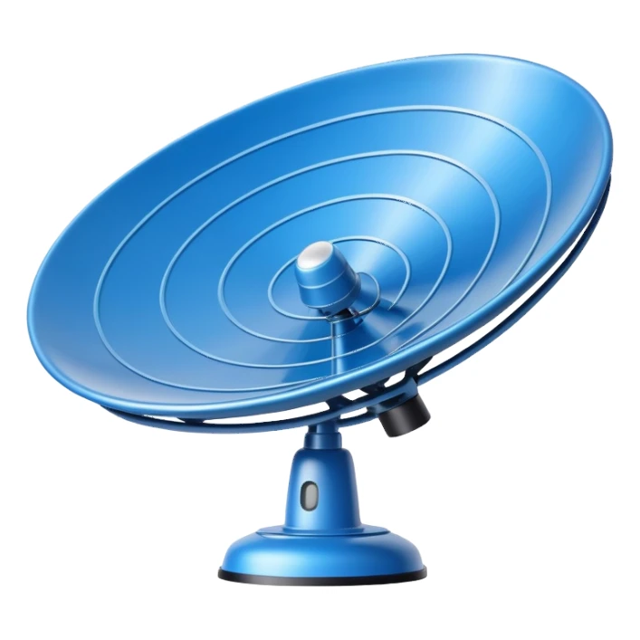 radar dish with signal waves sticker