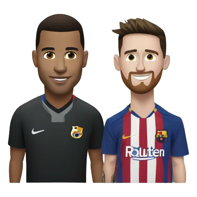 ronaldo and messi sticker