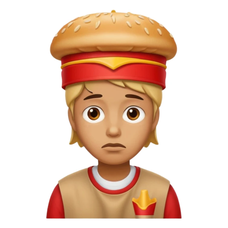 😔 this emoji with a fast over its head sticker