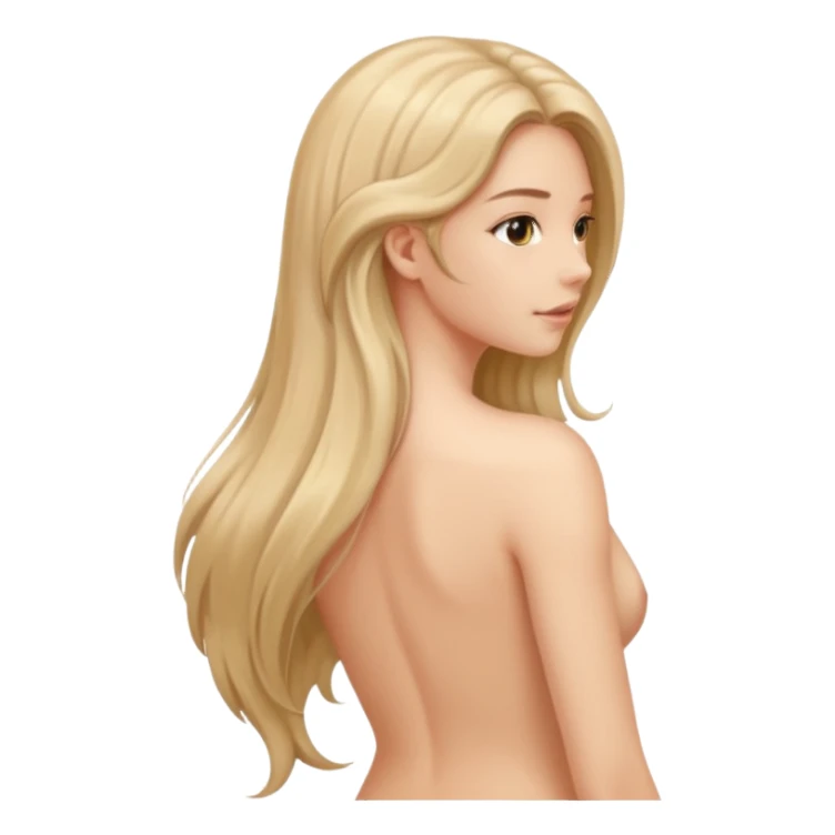 Girl without clothes back sticker