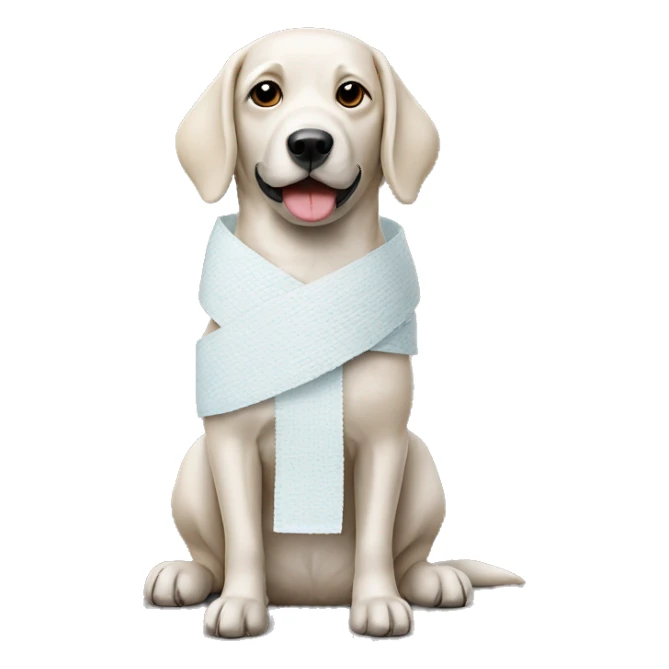 Dog wrapped bandages sticker