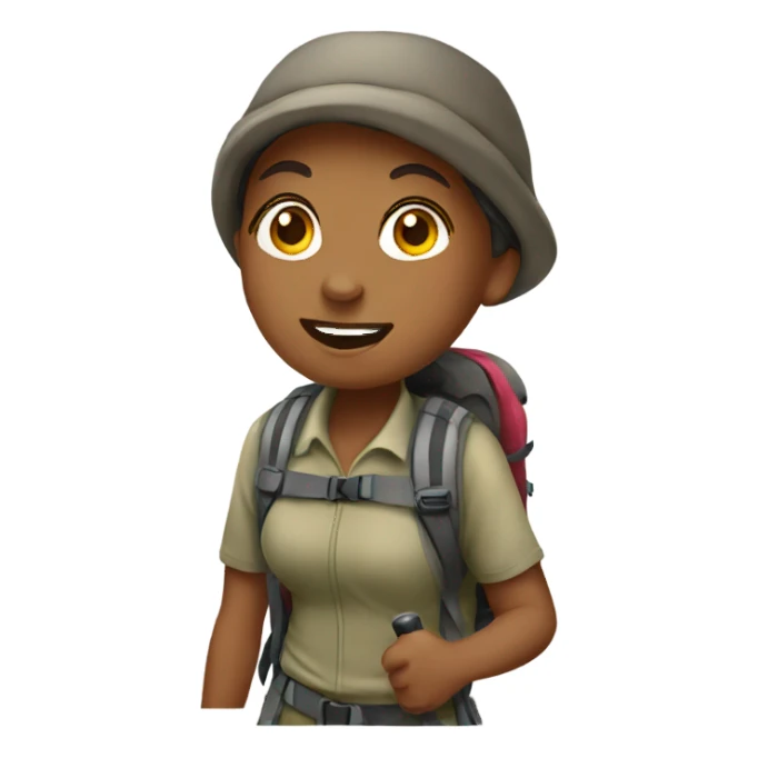 girl hiking sticker