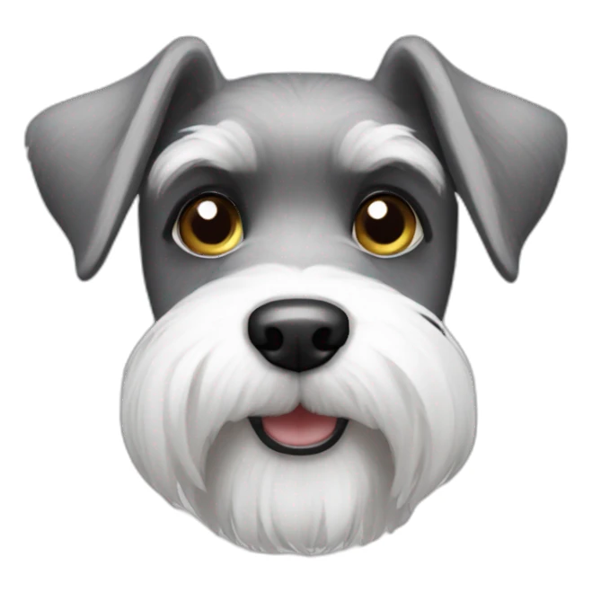 mini schnauzer blanco sticker