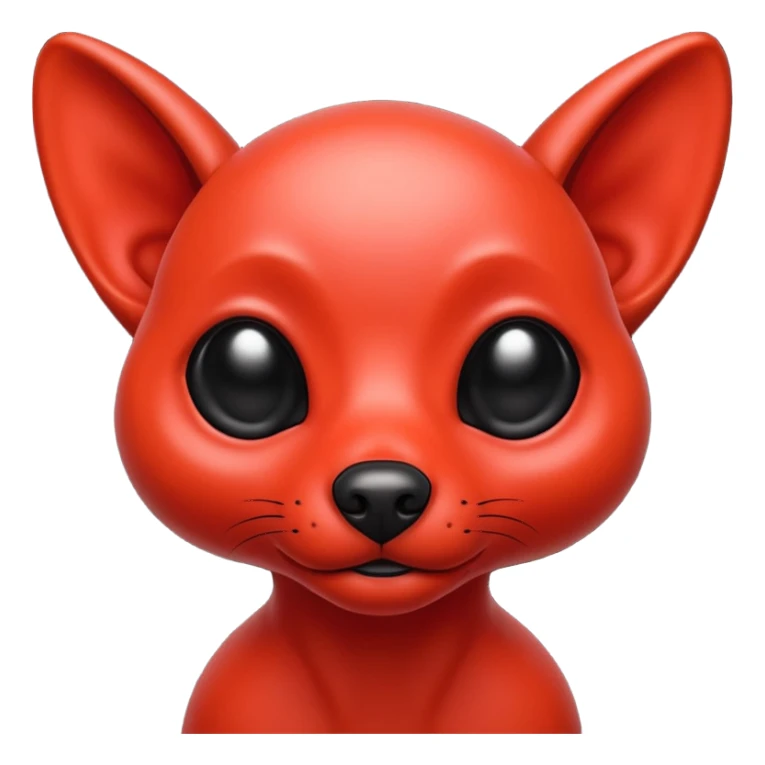 red alien dog sticker