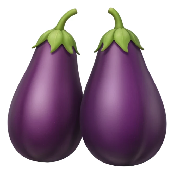 Eggplant and peach sticker