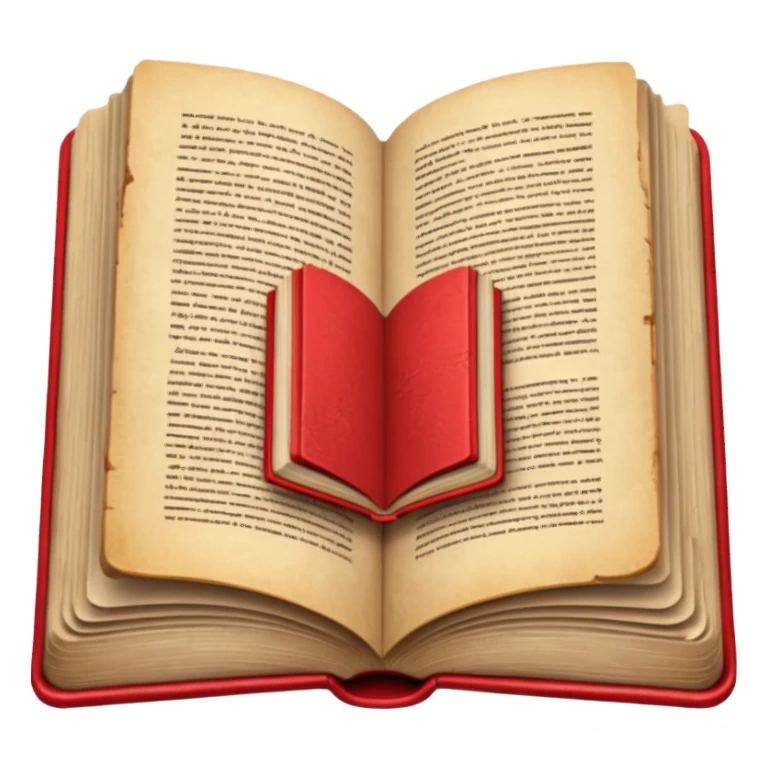 open book with completely red pages sticker