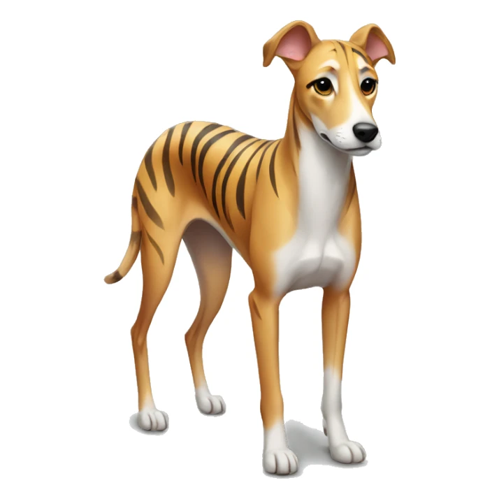 Fawn tiger greyhound he sticker