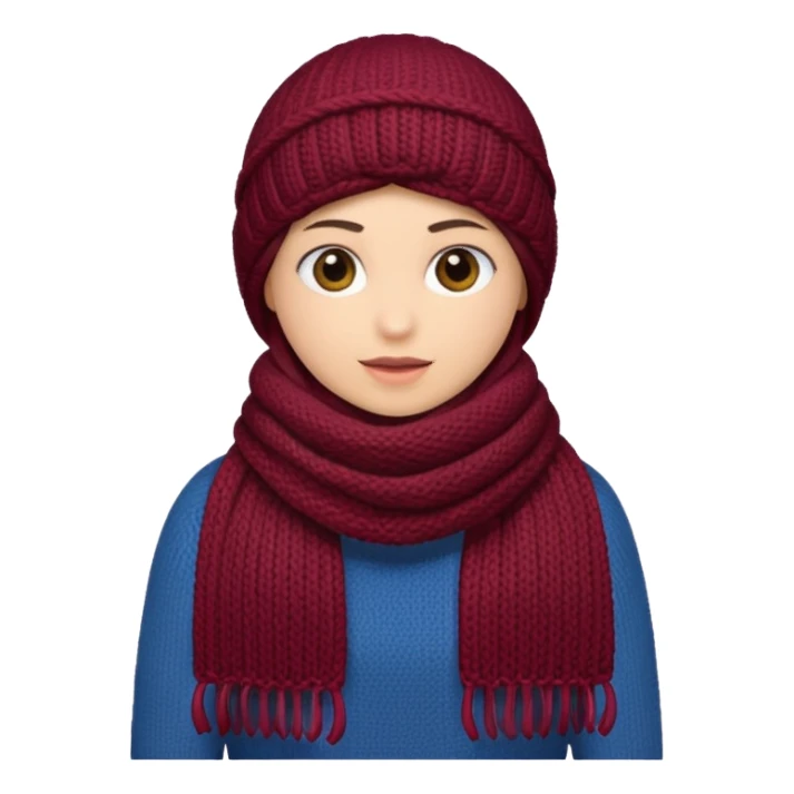 Burgundy scarf sticker