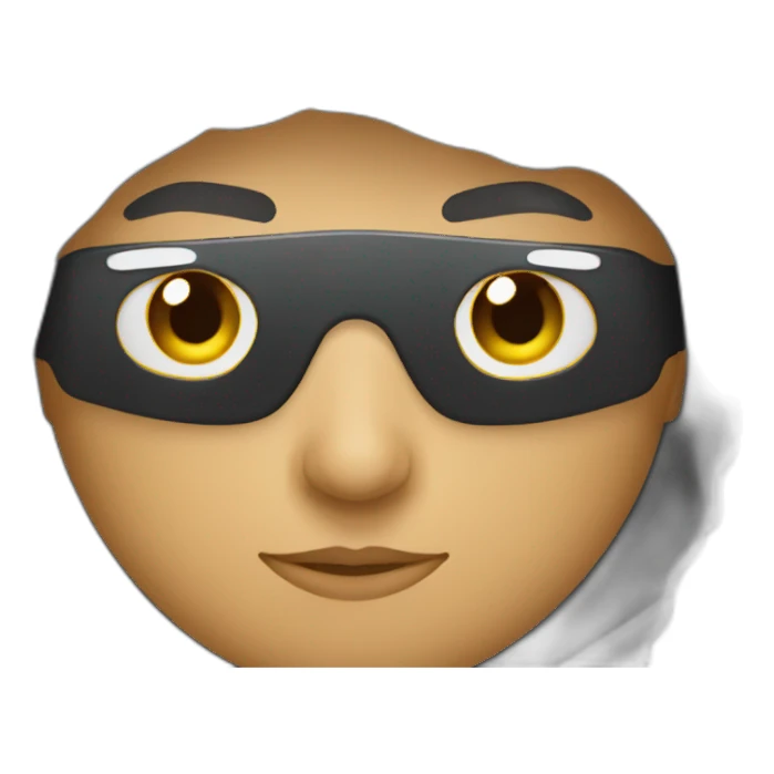 Ninja con ropa gris con lentes de sol oscuro sticker