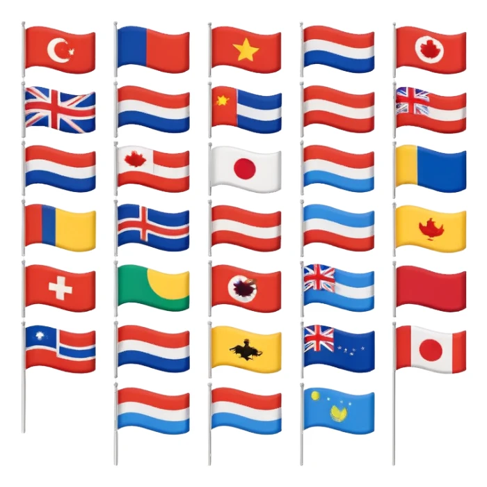 country flags sticker