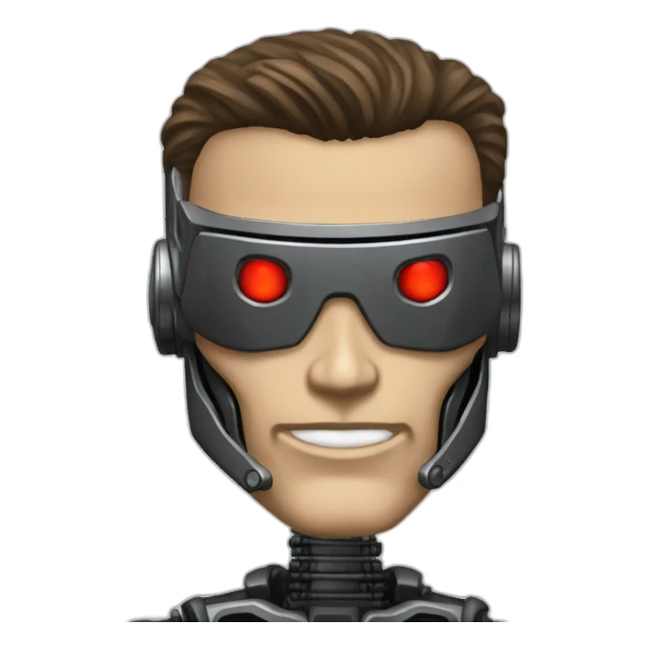 terminator т-1000 head with headshot sticker