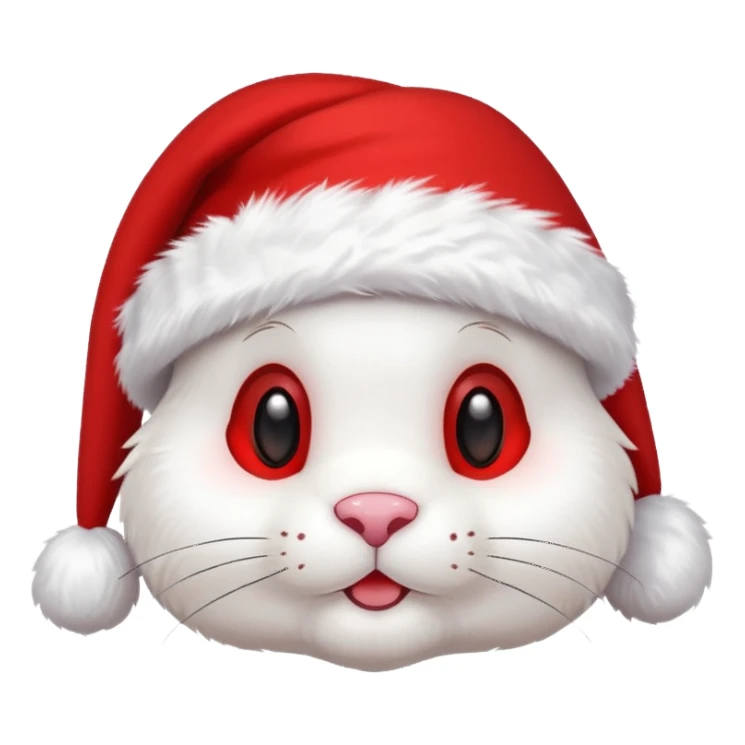 Peluche lapin noel sticker