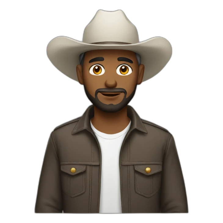 white muslim cowboy sticker