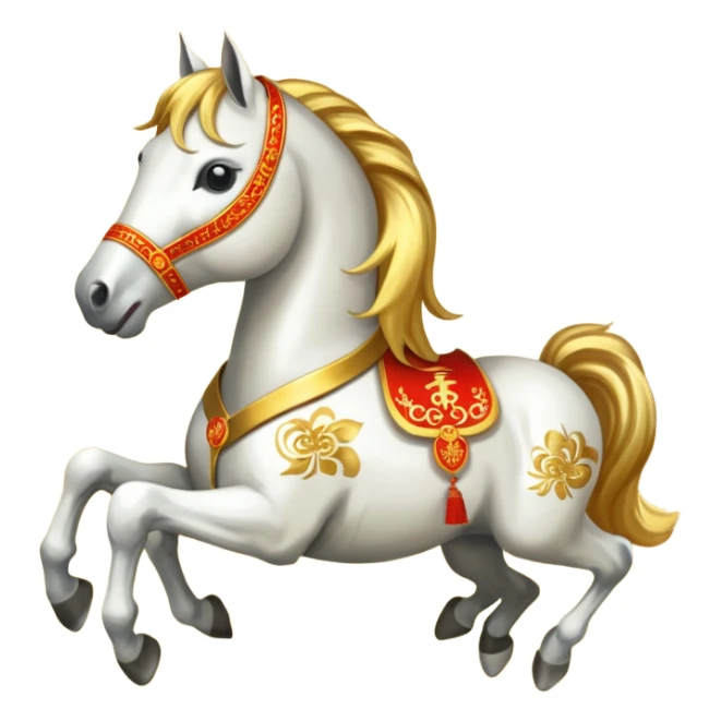 Chinese new year 马，加新年字眼 2026 新年快乐 sticker