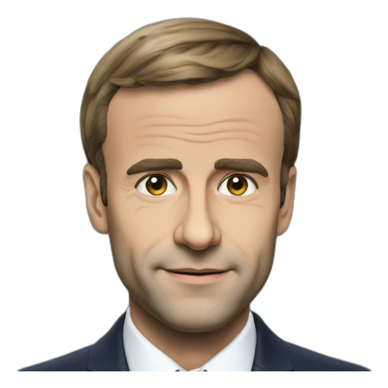 Macron avec une M4 sticker