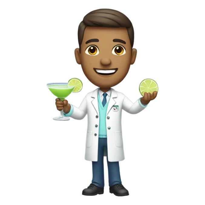 Dentist drinking margaritas  sticker