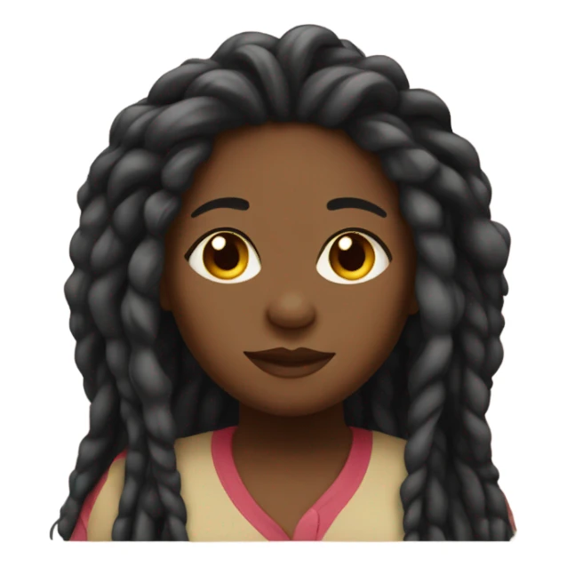 fat black girl with dreads sticker