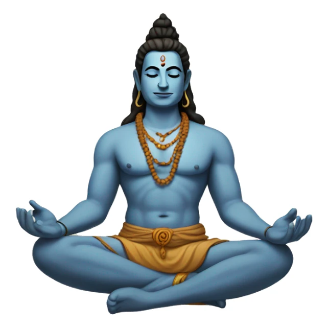 Shiva meditates sticker