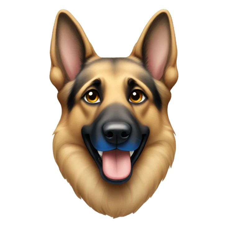german shepherd with blue bone sticker