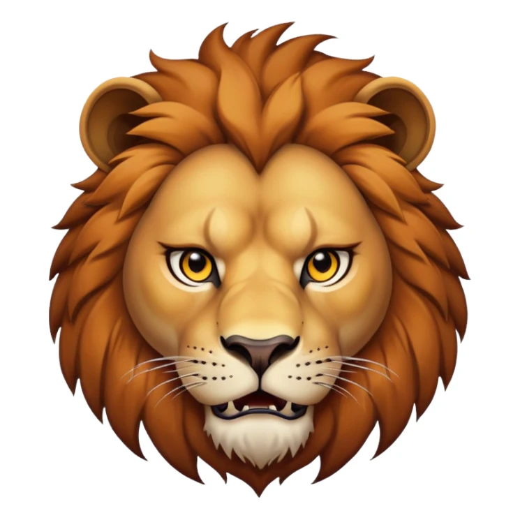 nasty lion looking sideways with mean fierce expression sticker