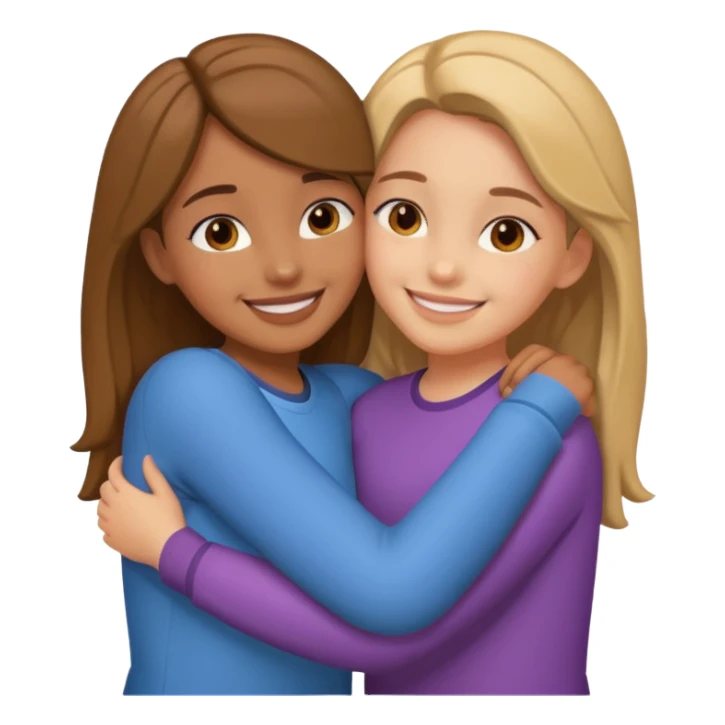 to girls huging sticker