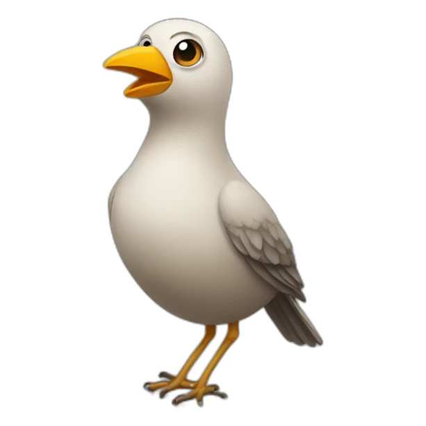 Bird pooping sticker