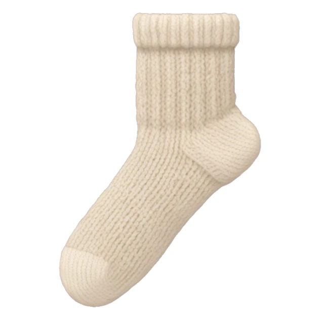 Knitted socks white or tan sticker