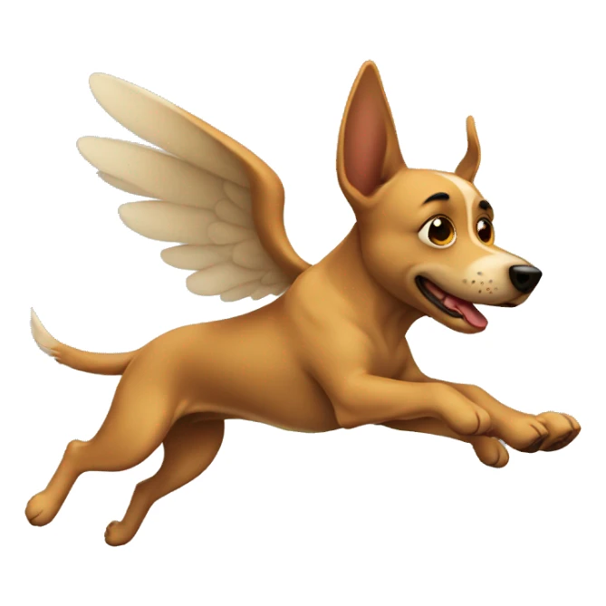 Flying dog sticker