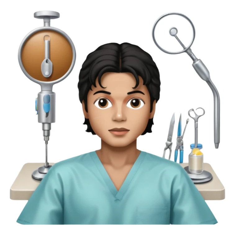 Micheal Jackson on the Surgery table sticker