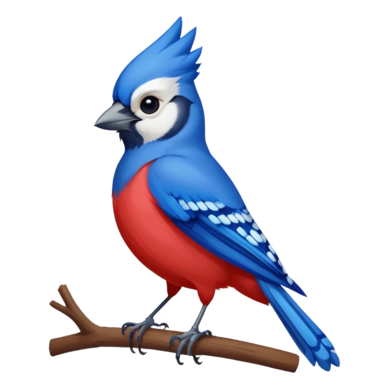 Stoic blue jay vs agitated red cardinal sticker