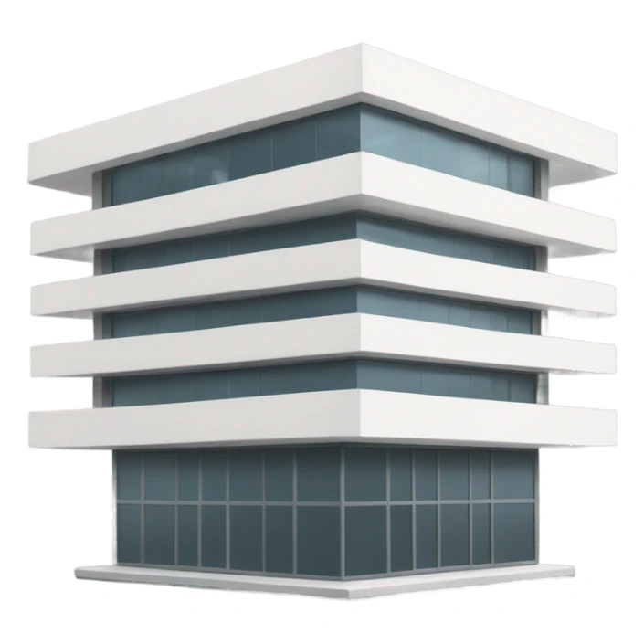 modern small building sticker