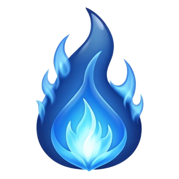 Blue flame sticker