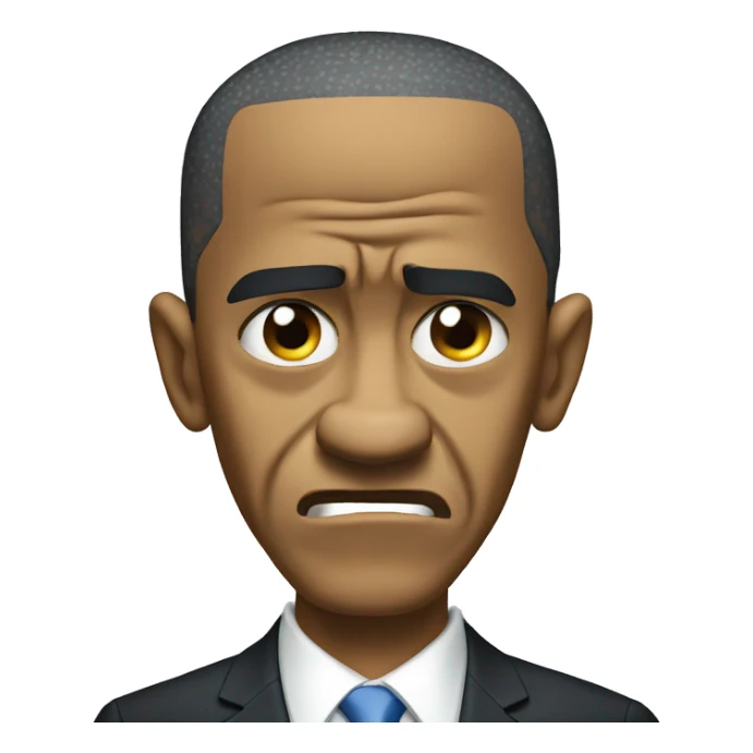 Barack Obama angry sticker