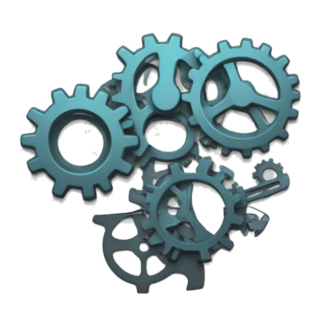  tools, gears, brain sticker