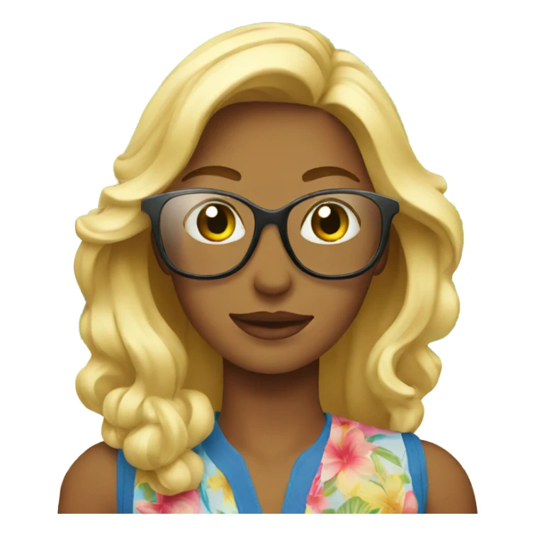 blonde on vacation sticker