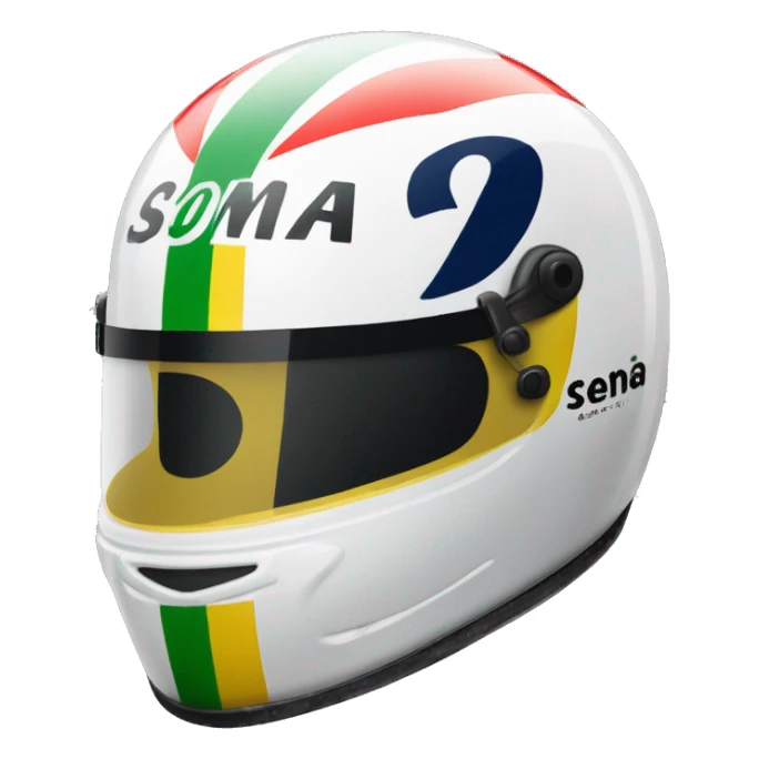 ayrton senna helmet sticker