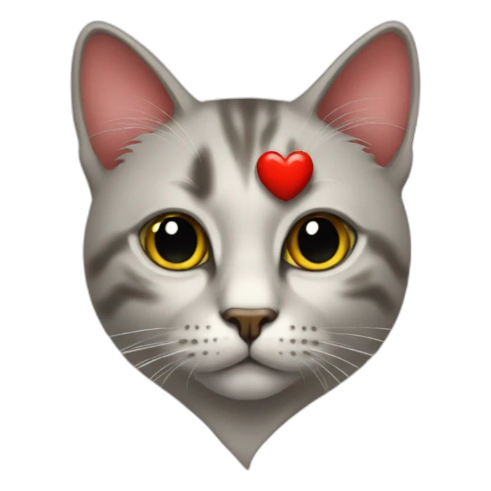 cat-with-red-heart sticker